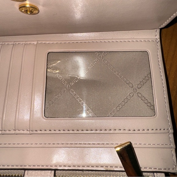 Michael Kors - Adele Double Zip Gold Tone Wristlet - Picture 7 of 13